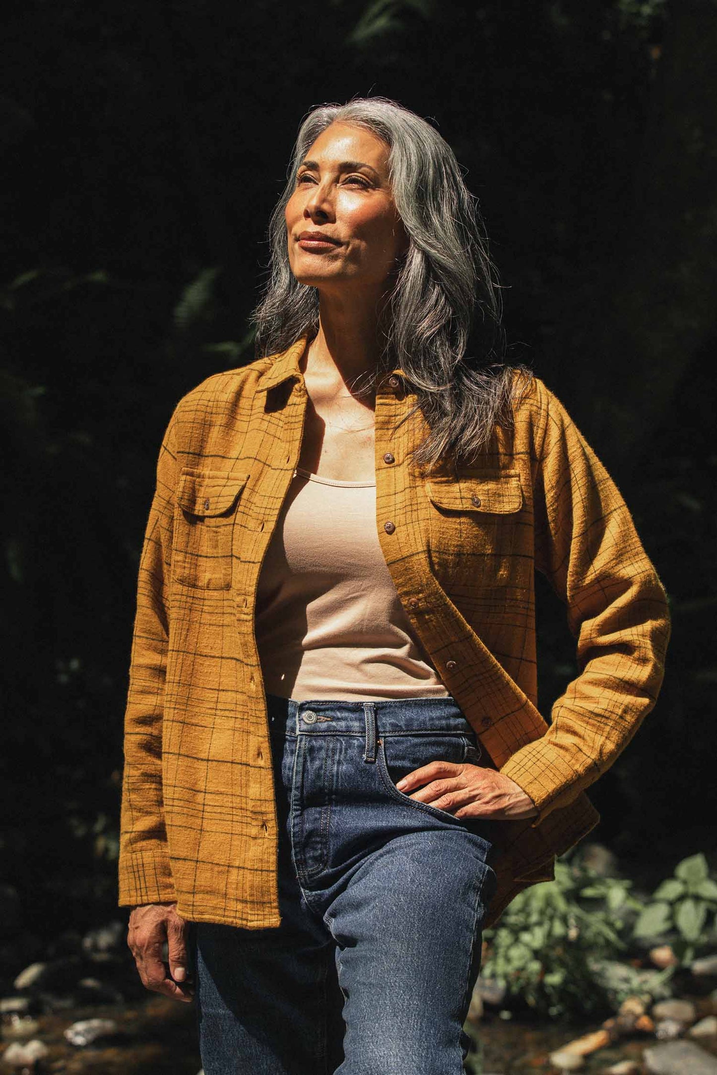 Lenon Shirt in Golden Plaid | Bridge & Burn