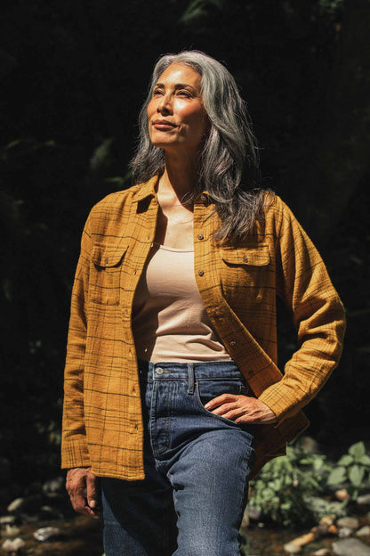 Lenon Shirt in Golden Plaid | Bridge & Burn