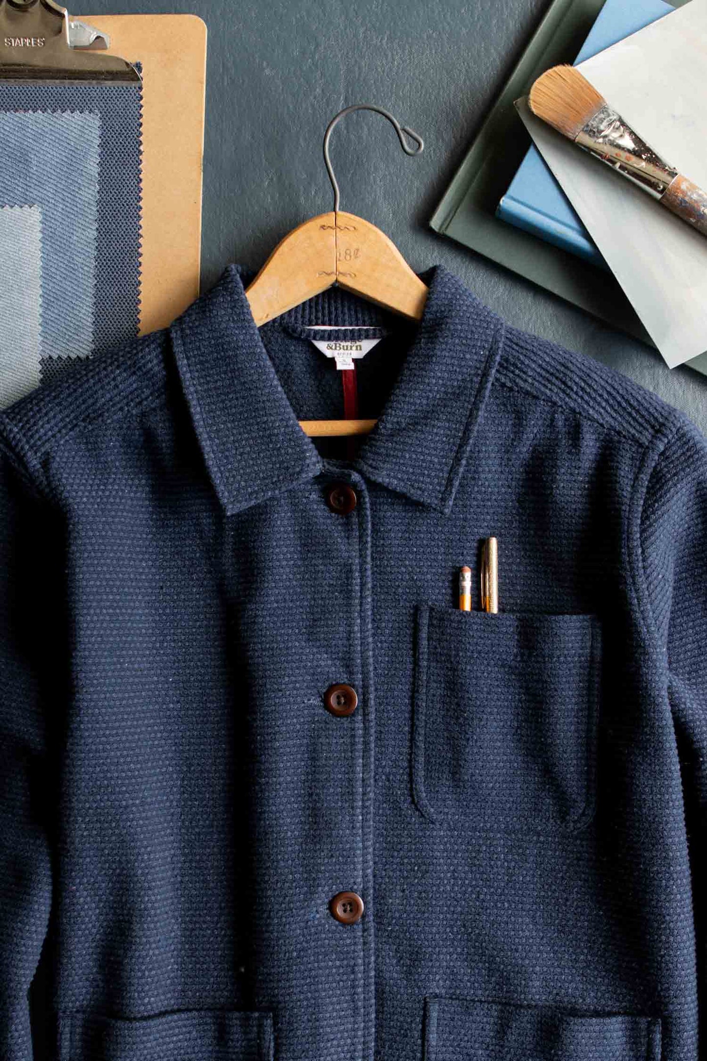 Studio Chore Coat in Indigo | Bridge & Burn