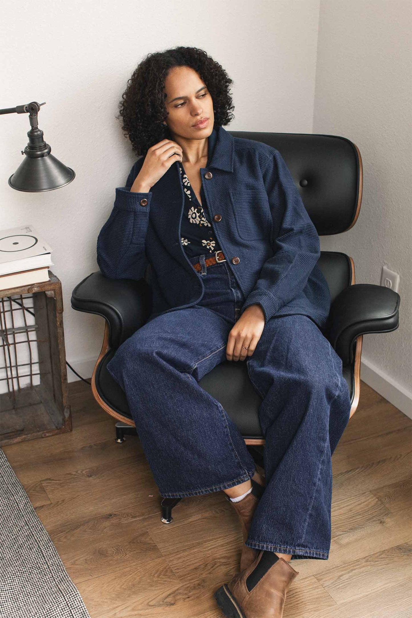 Studio Chore Coat in Indigo | Bridge & Burn