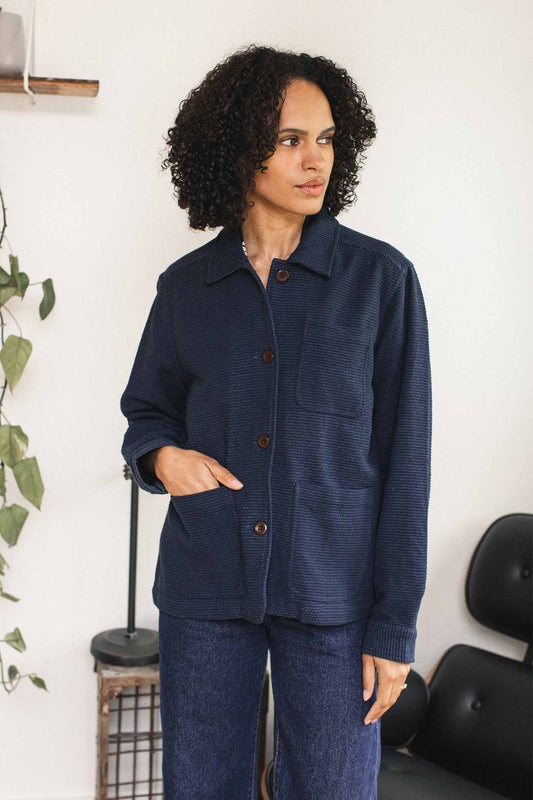 Studio Chore Coat in Indigo | Bridge & Burn