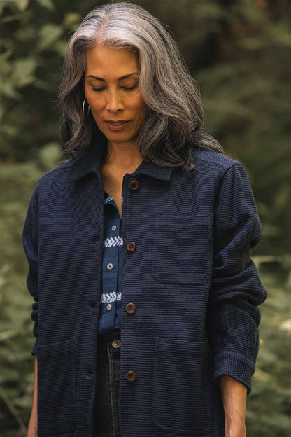 Studio Chore Coat in Indigo | Bridge & Burn