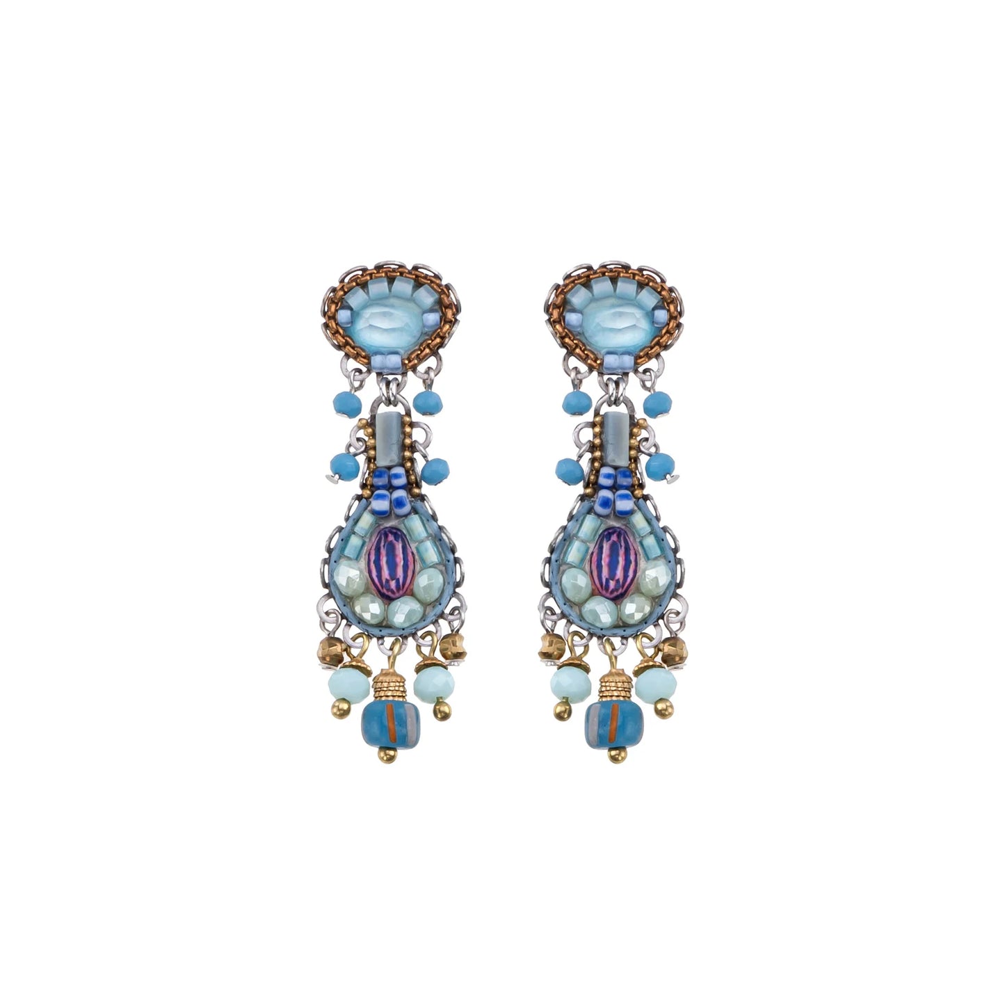 Flamingo Blue Bird Post Earrings | Ayalabar