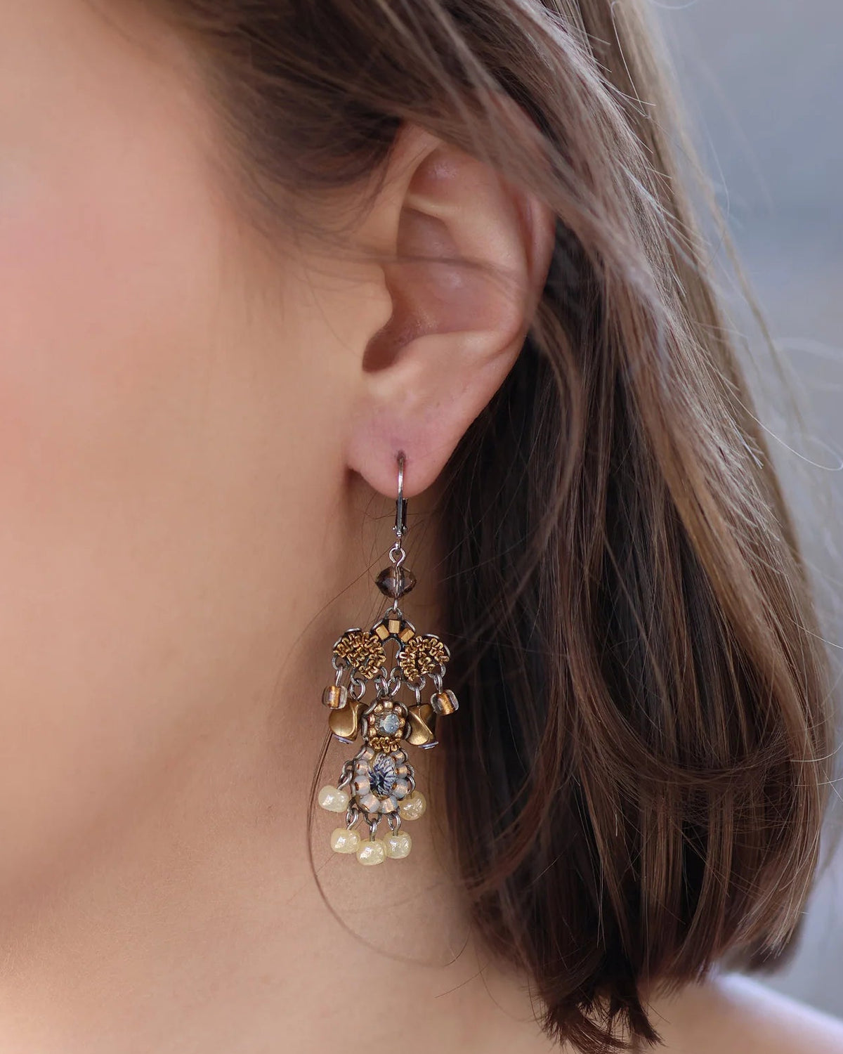 Drops of Gold Dangle Earrings | Ayalabar