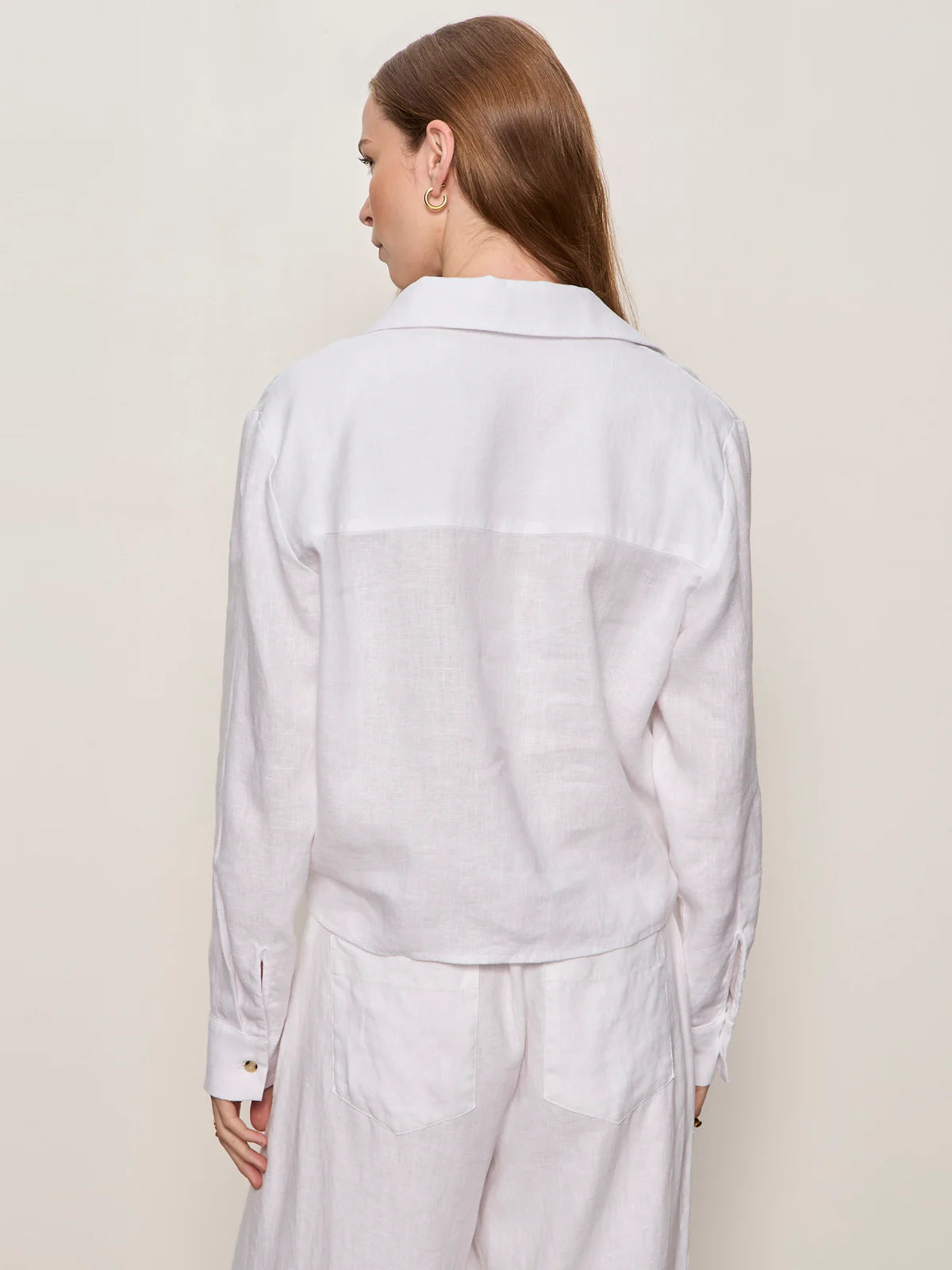 Linen Tie Top in White | Sanctuary