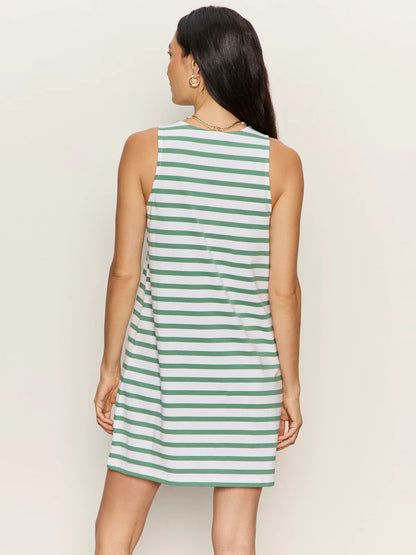 Sleeveless Shift Dress in Green Stripe | Sanctuary
