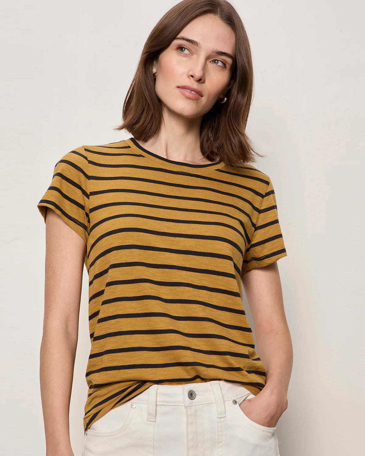 The Perfect Tee in Cumin Stripe | Sanctuary