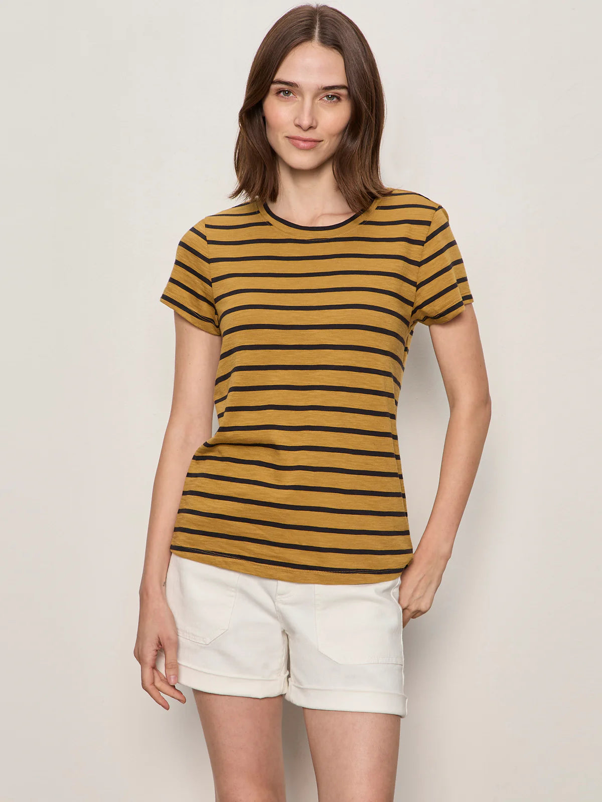The Perfect Tee in Cumin Stripe | Sanctuary