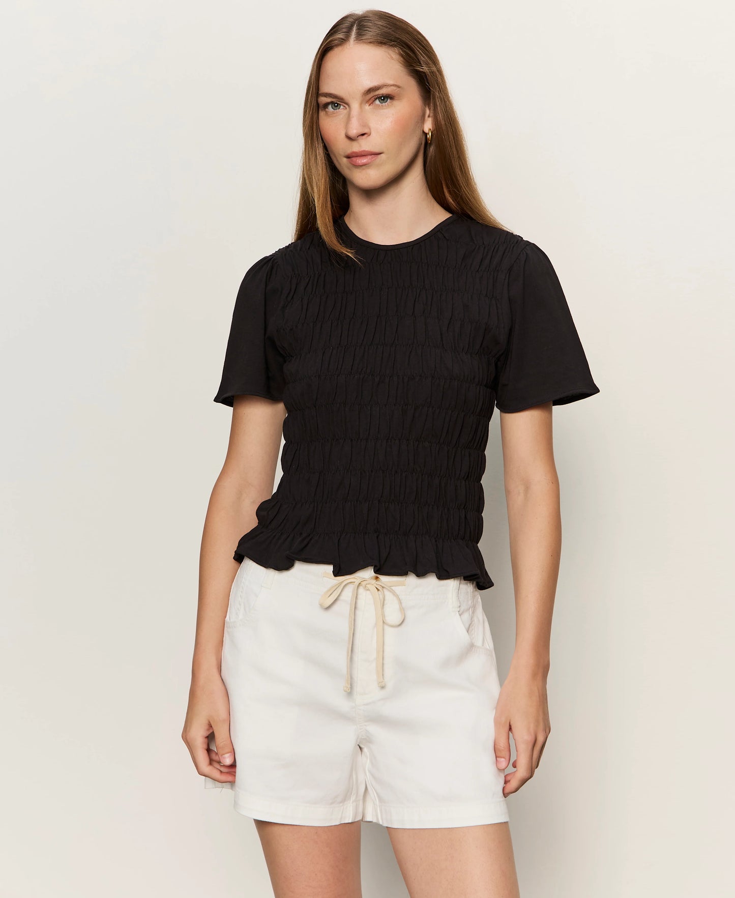 Smocked Top in Black | Sanctuary