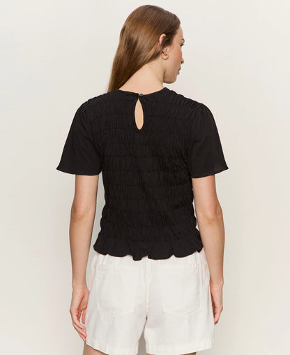 Smocked Top in Black | Sanctuary