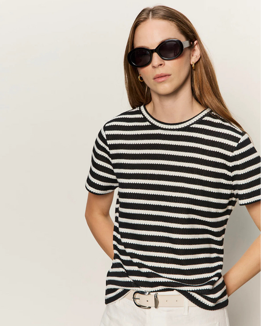 Textured Tee in Black Stripe | Sanctuary