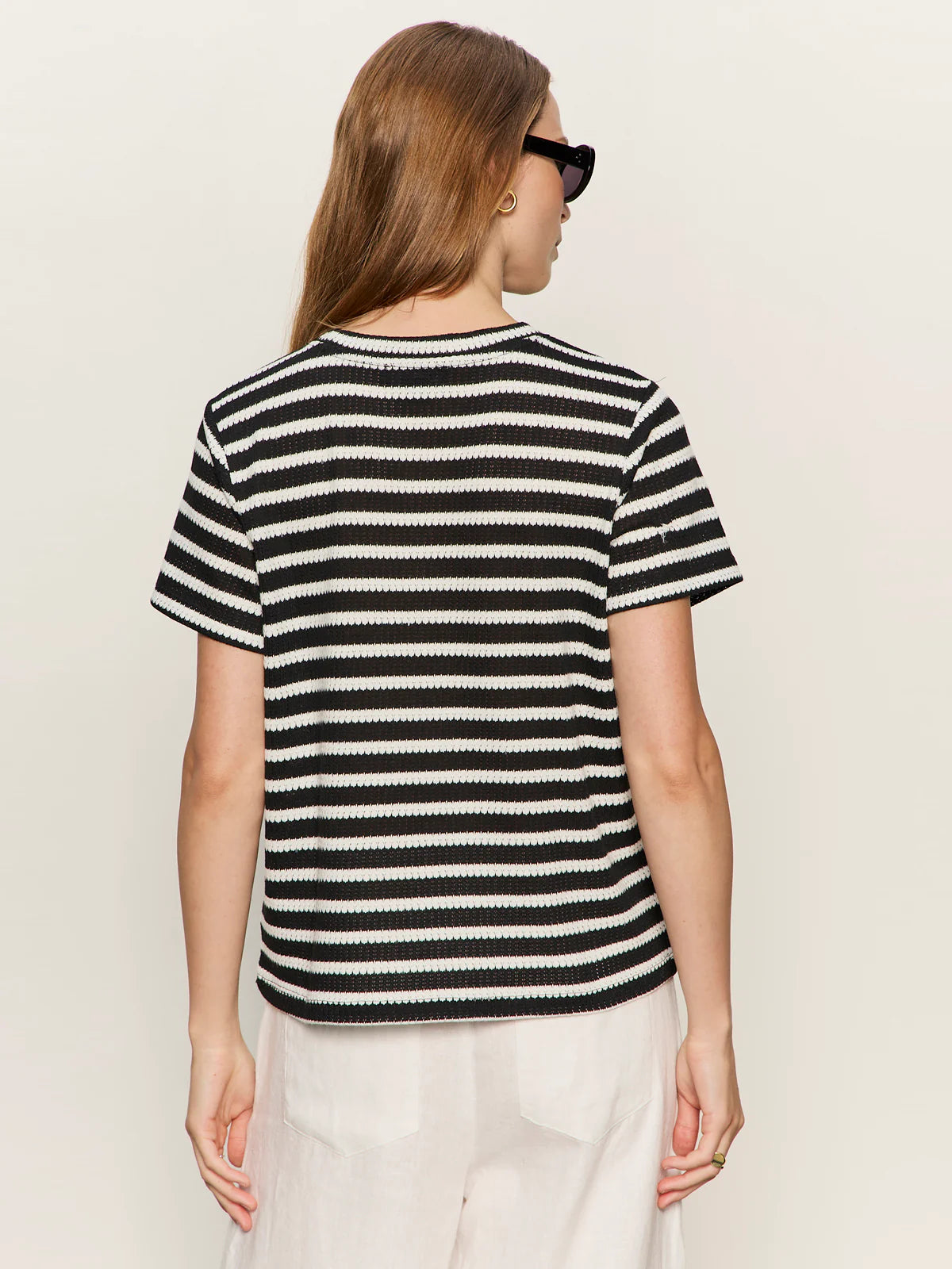 Textured Tee in Black Stripe | Sanctuary
