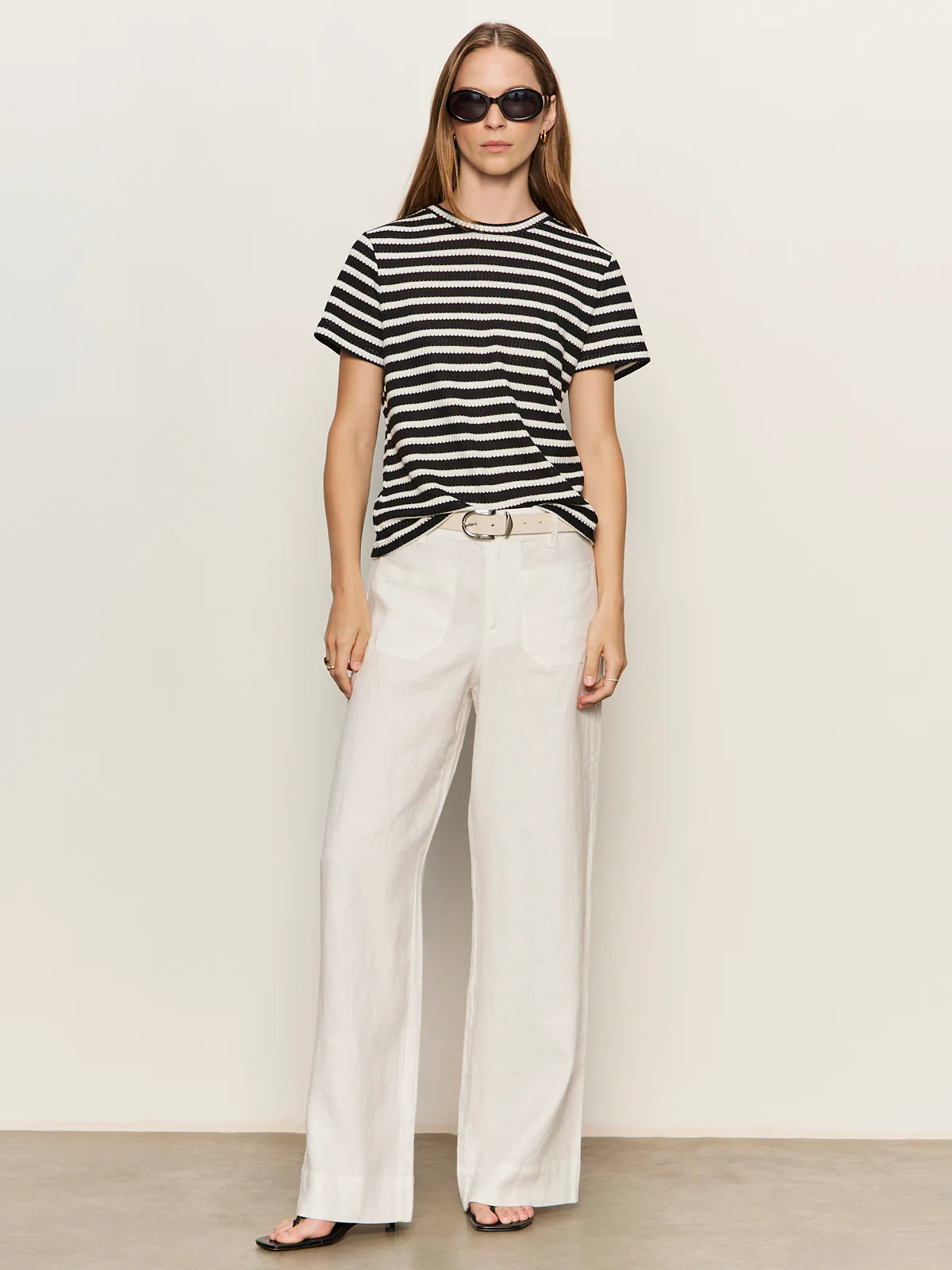 Textured Tee in Black Stripe | Sanctuary