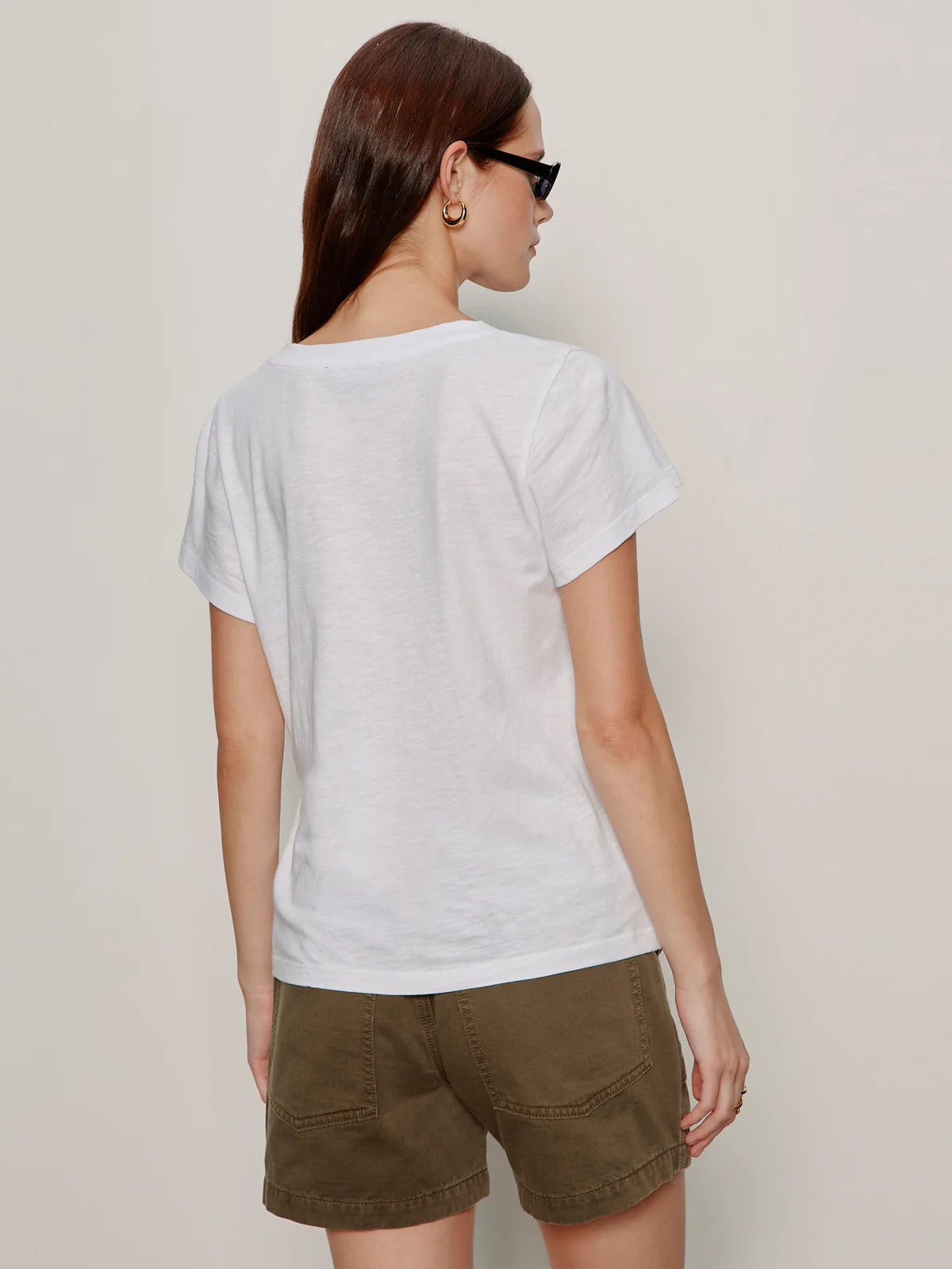 Soft V Neck Tee in White | Sanctuary