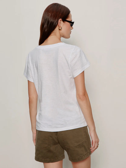 Soft V Neck Tee in White | Sanctuary