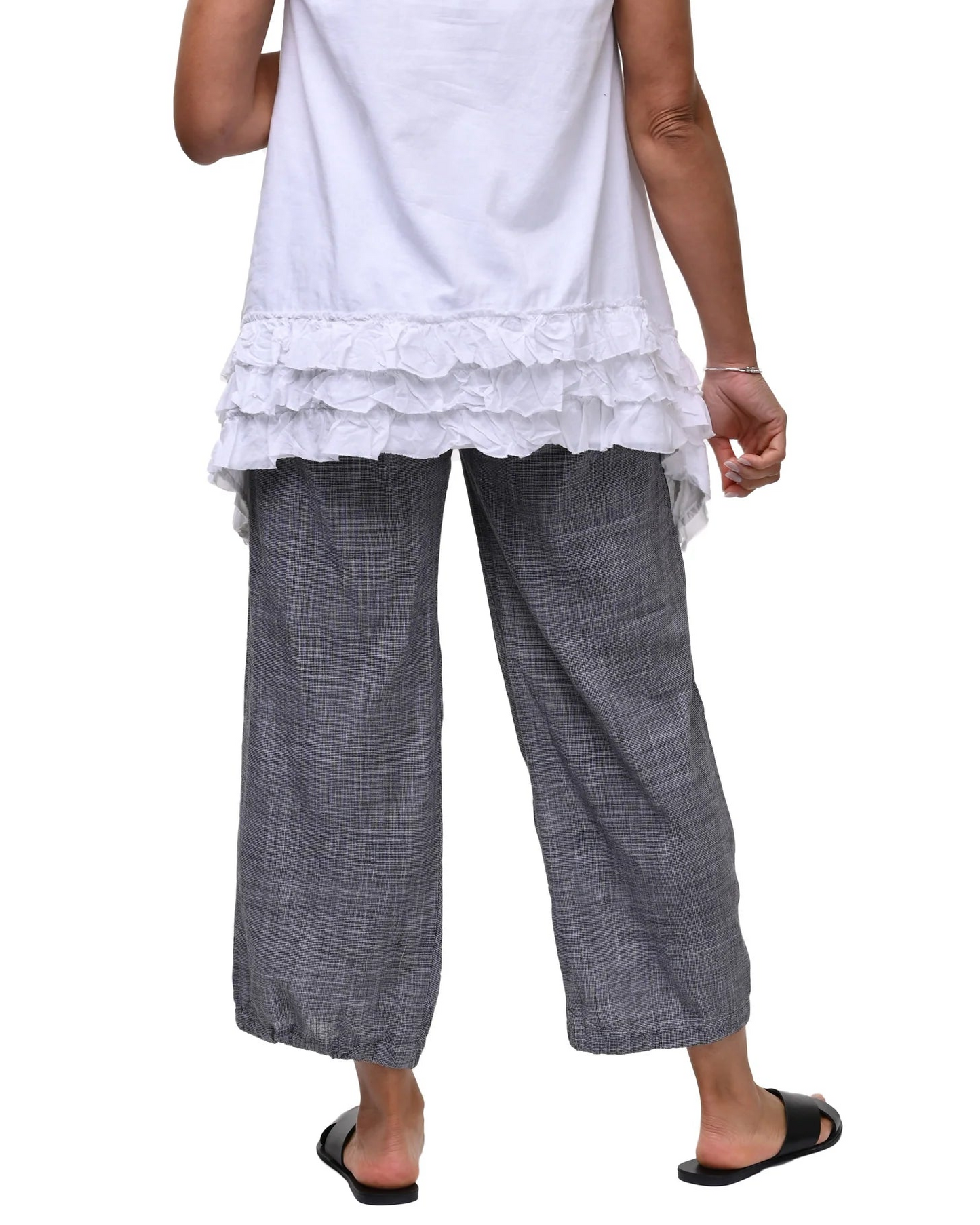 Scooter Pant in Black Mini Check | Tulip
