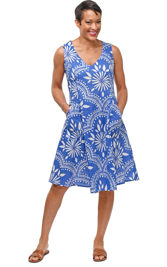 Myla Dress in Delft Mosaic | Tulip