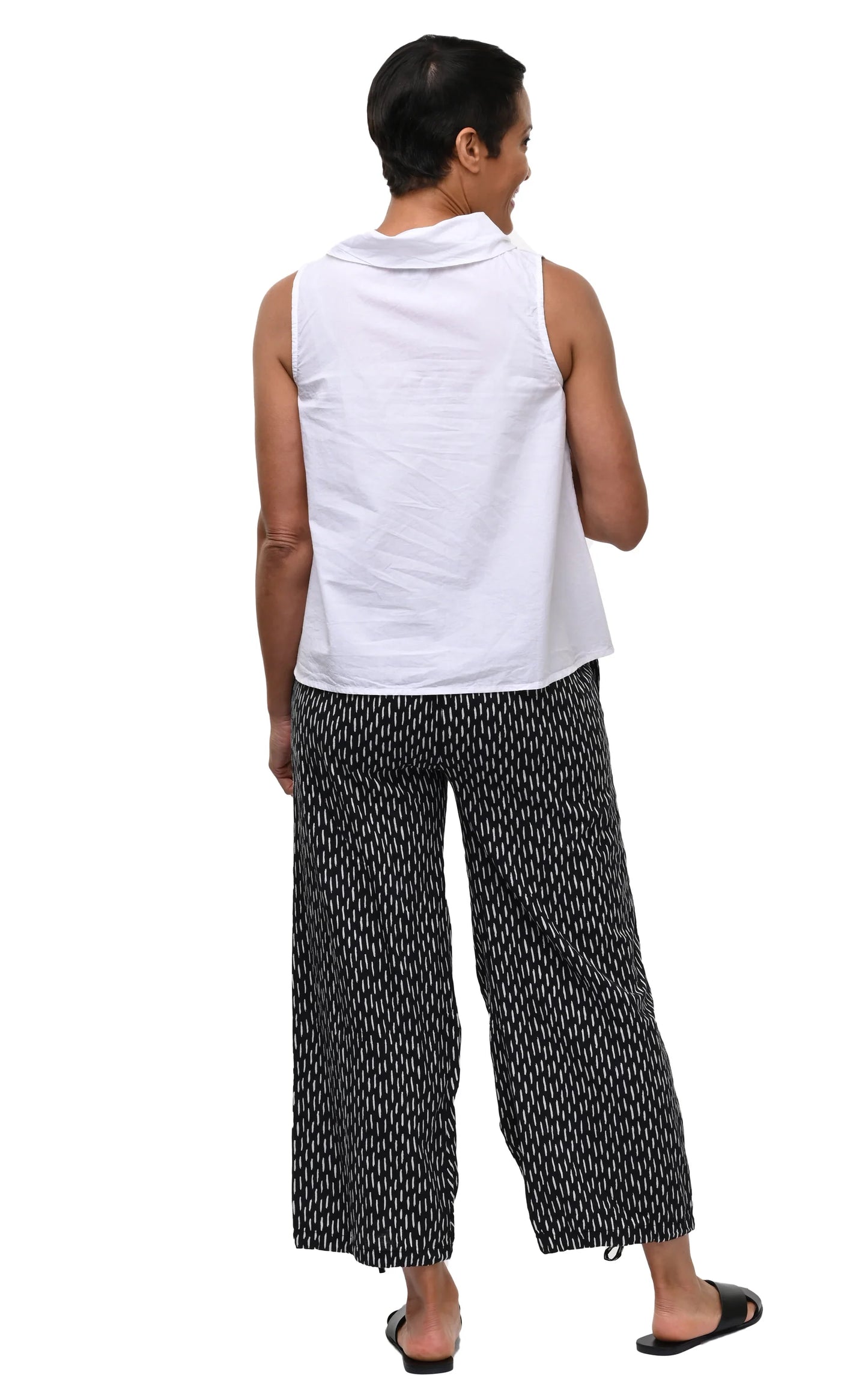 Scooter Pant in Black Dashed Line | Tulip