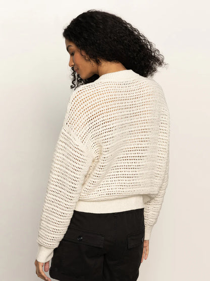 Open Knit Bomber in Chalk | Sanctuary