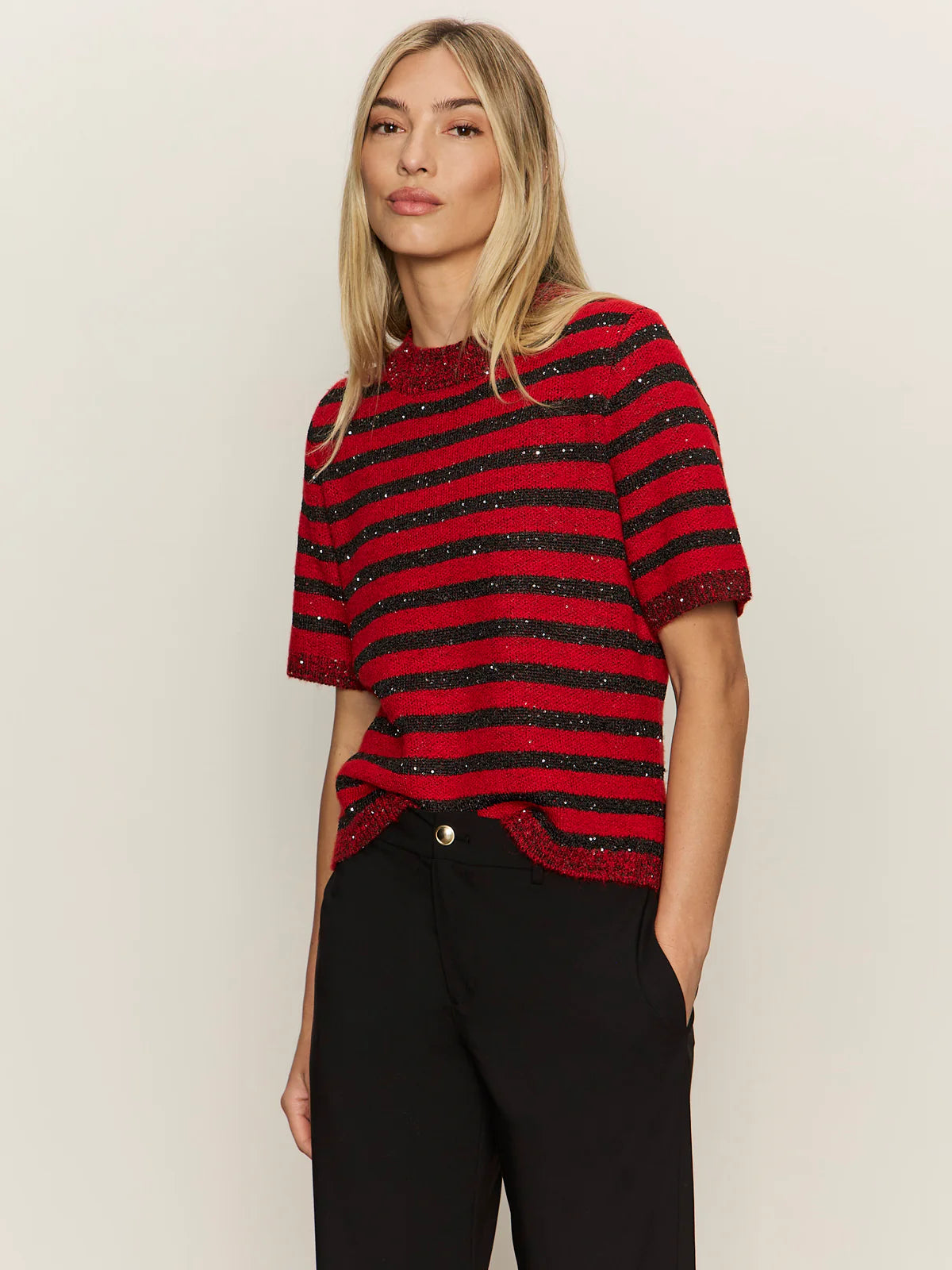 Shine Sweater Tee in Cherry | Sanctuary