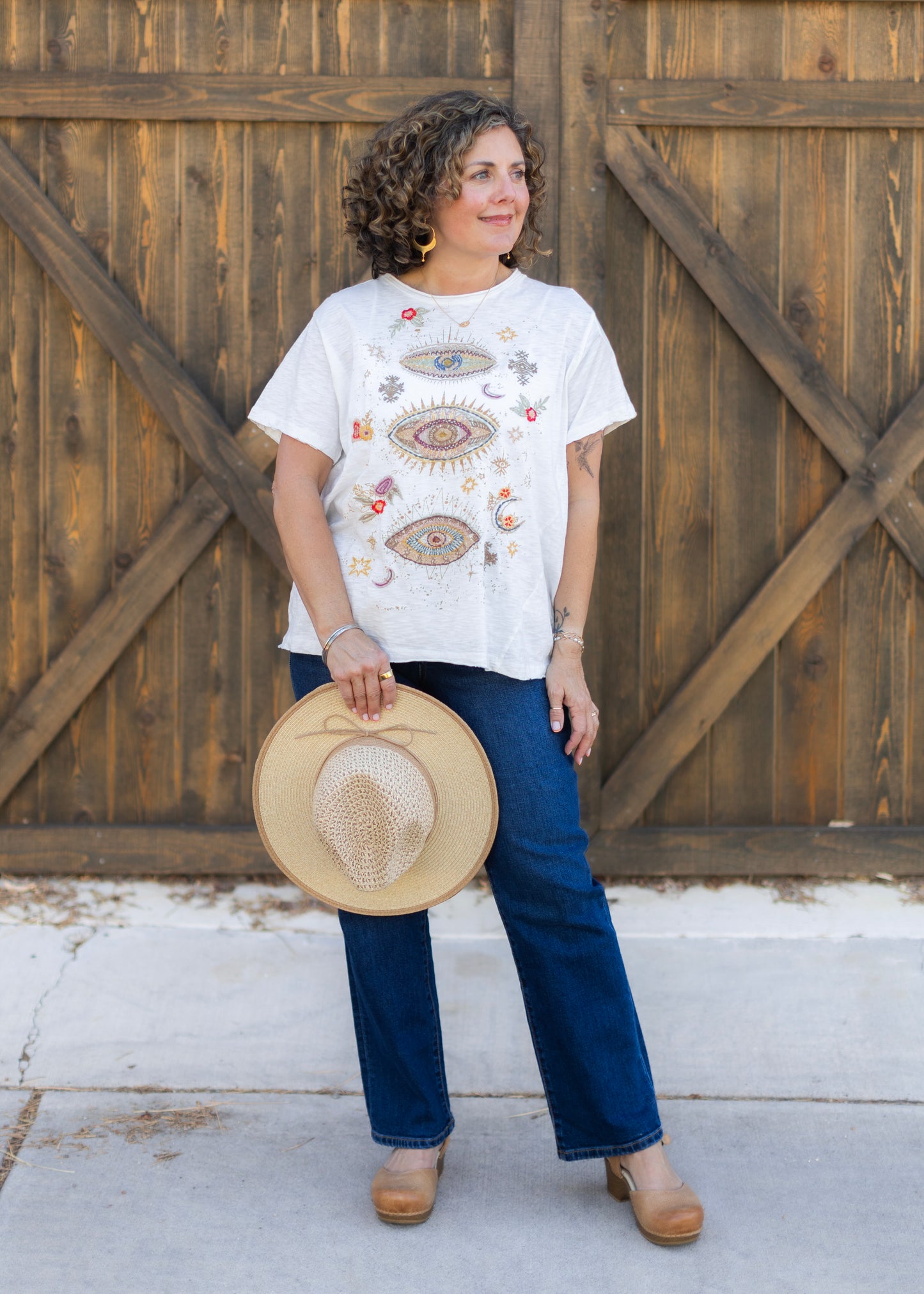 Dasha Tee in Ivory | Caite