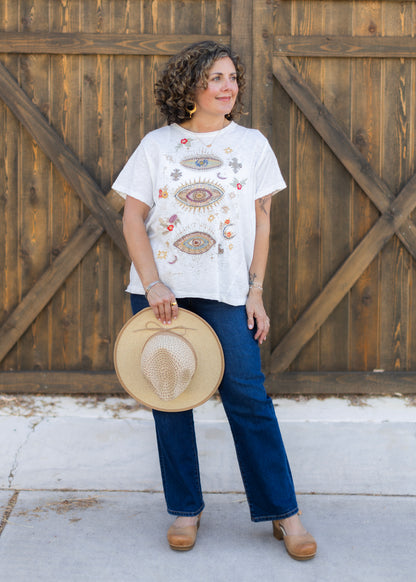 Dasha Tee in Ivory | Caite