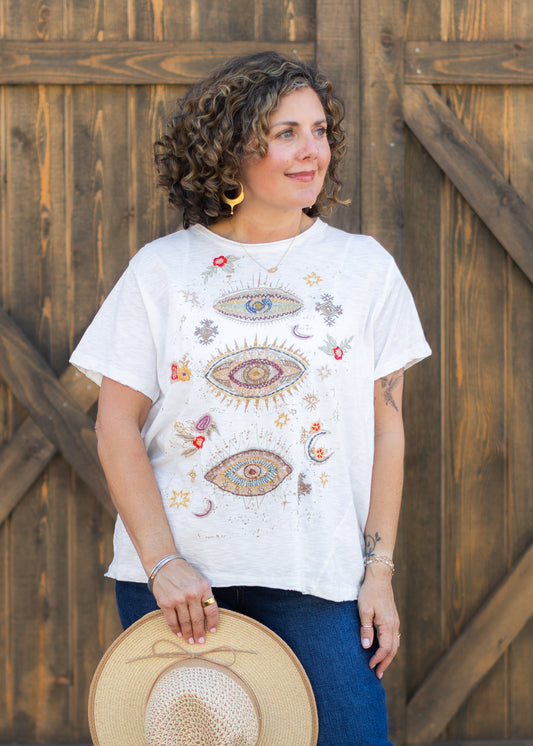 Dasha Tee in Ivory | Caite