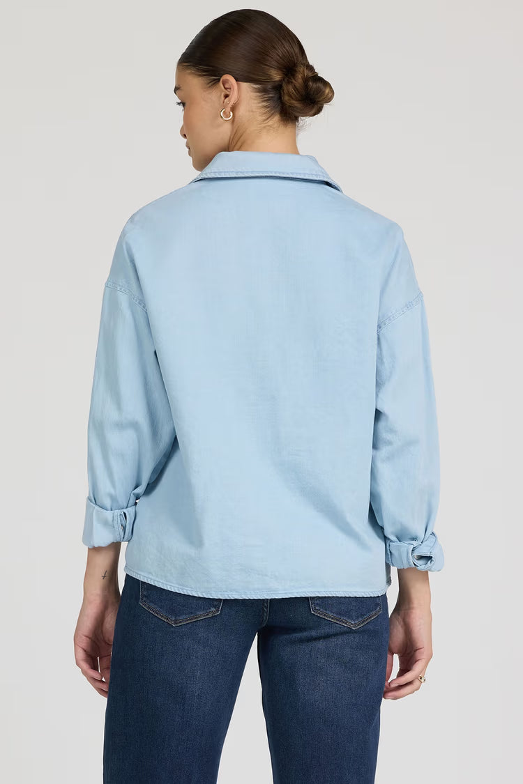 Chambray Adrianna Shirt in Light Blue | Dear John