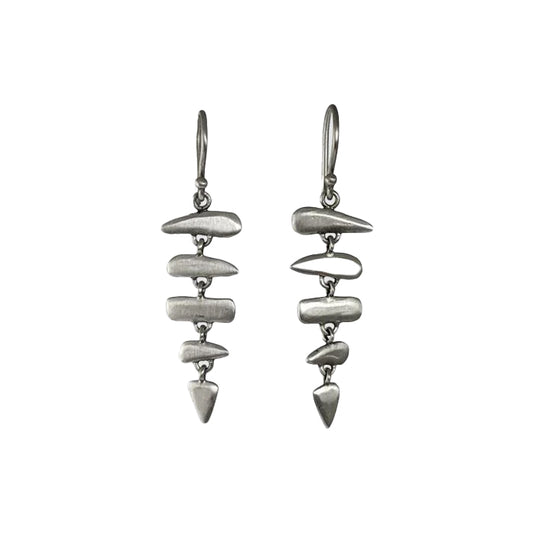 Small Silver Fishbone Earrings | Jane Diaz