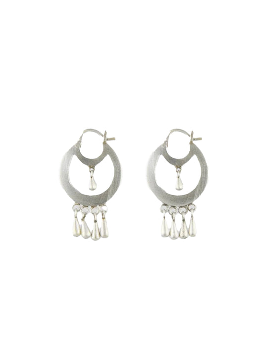 Hoop Earrings with Tear Drop Dangles | Jane Diaz