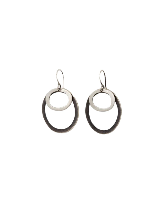 Double Organic Circle Earrings | Jane Diaz