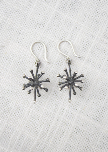 "Small Bang" Drop Earring in Silver