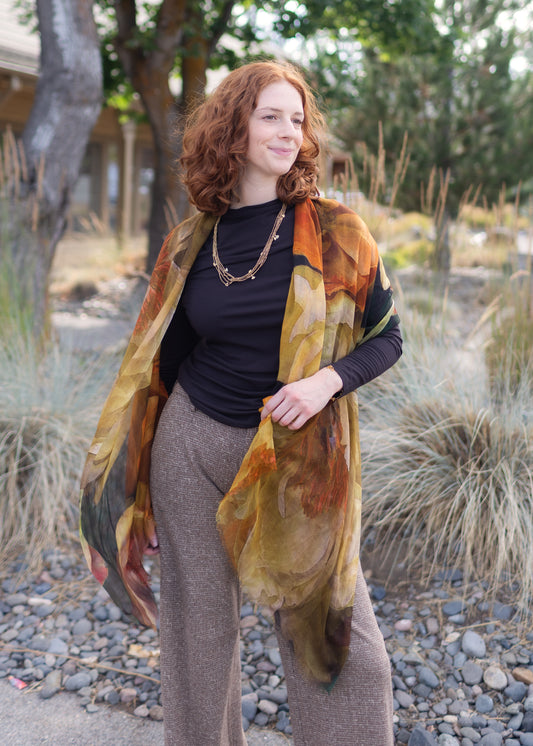 Benecio Autumnal Floral Scarf