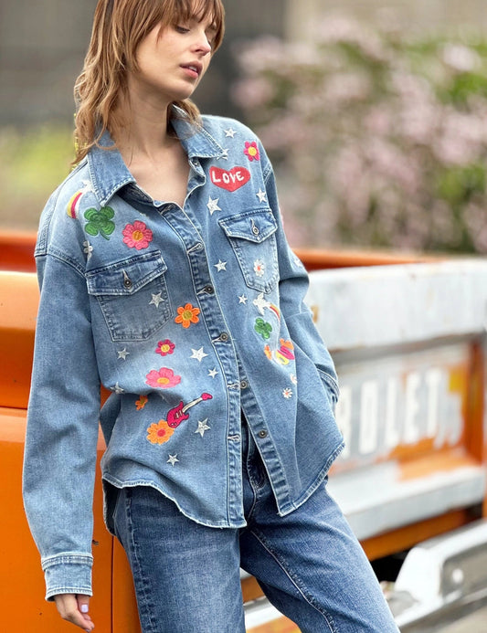 Festival Denim Shirt Jacket | Billy T
