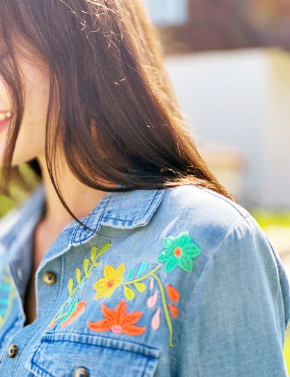 Flower Field Denim Shirt | Billy T