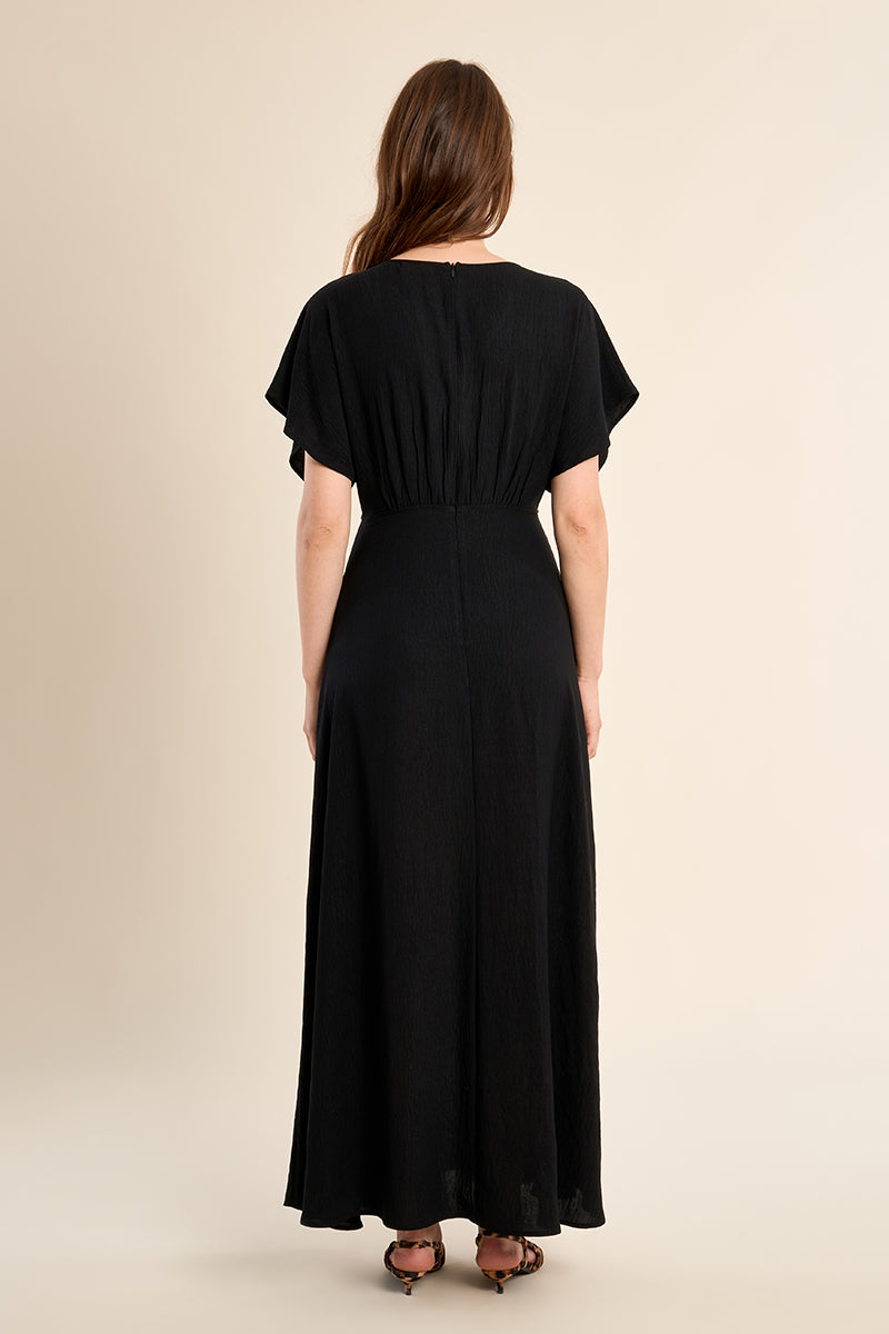 Dolman Sleeve Maxi Dress in Black