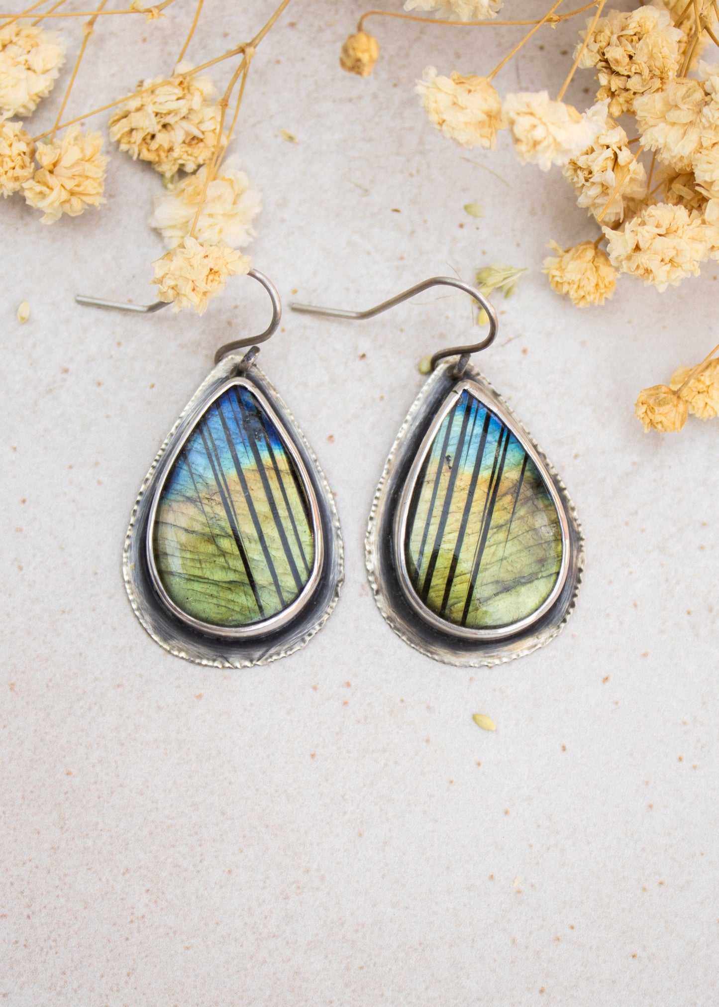 Glacier Lily Labradorite Teardrop Earrings | Glacier Lily