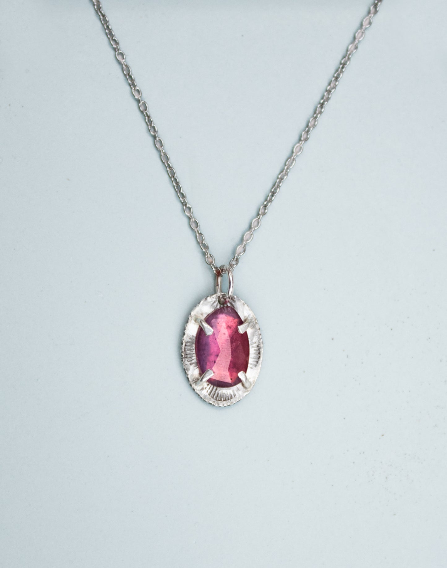 Pink Sapphire Necklace