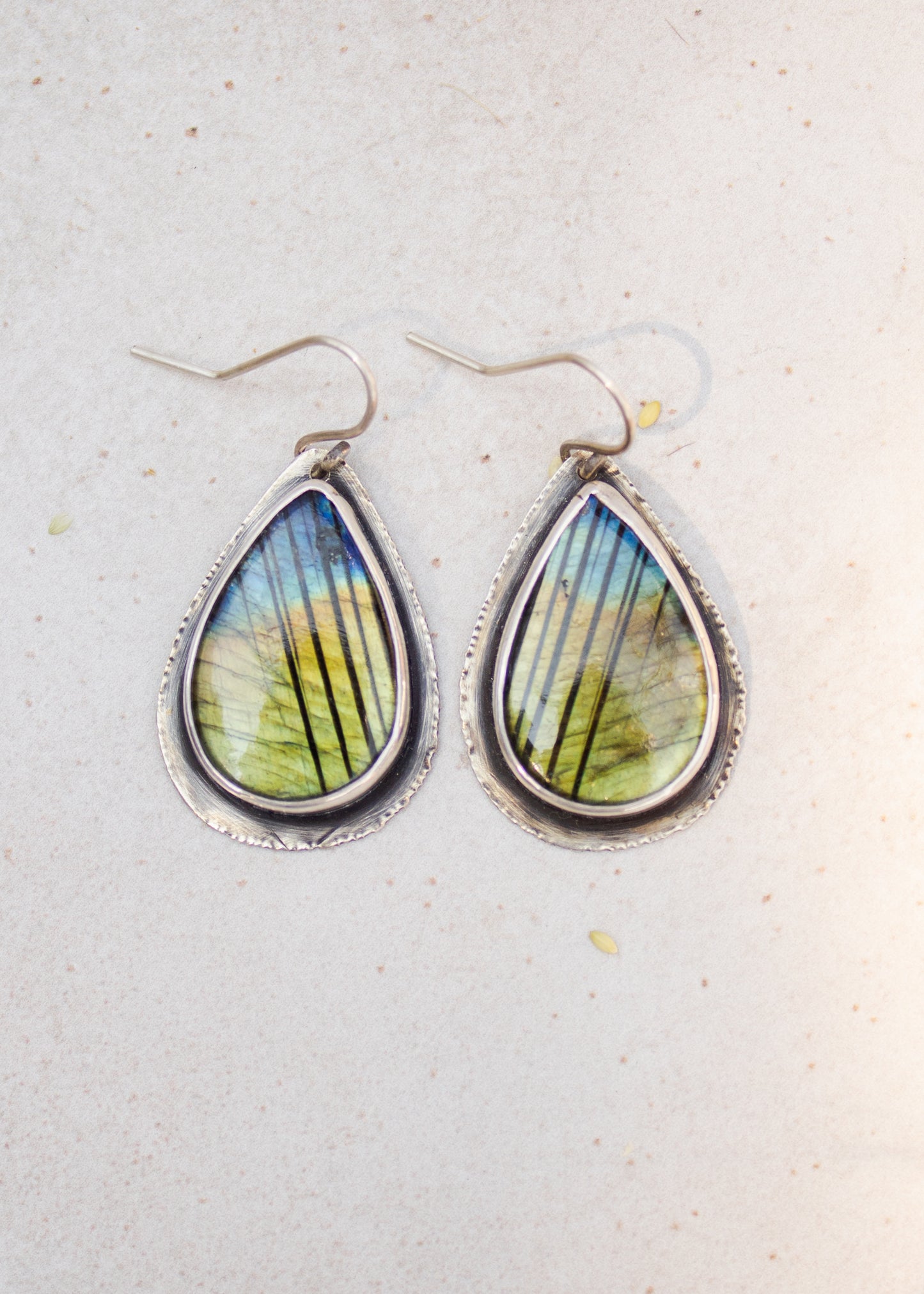 Glacier Lily Labradorite Teardrop Earrings | Glacier Lily
