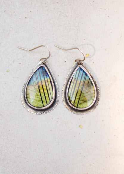 Glacier Lily Labradorite Teardrop Earrings | Glacier Lily