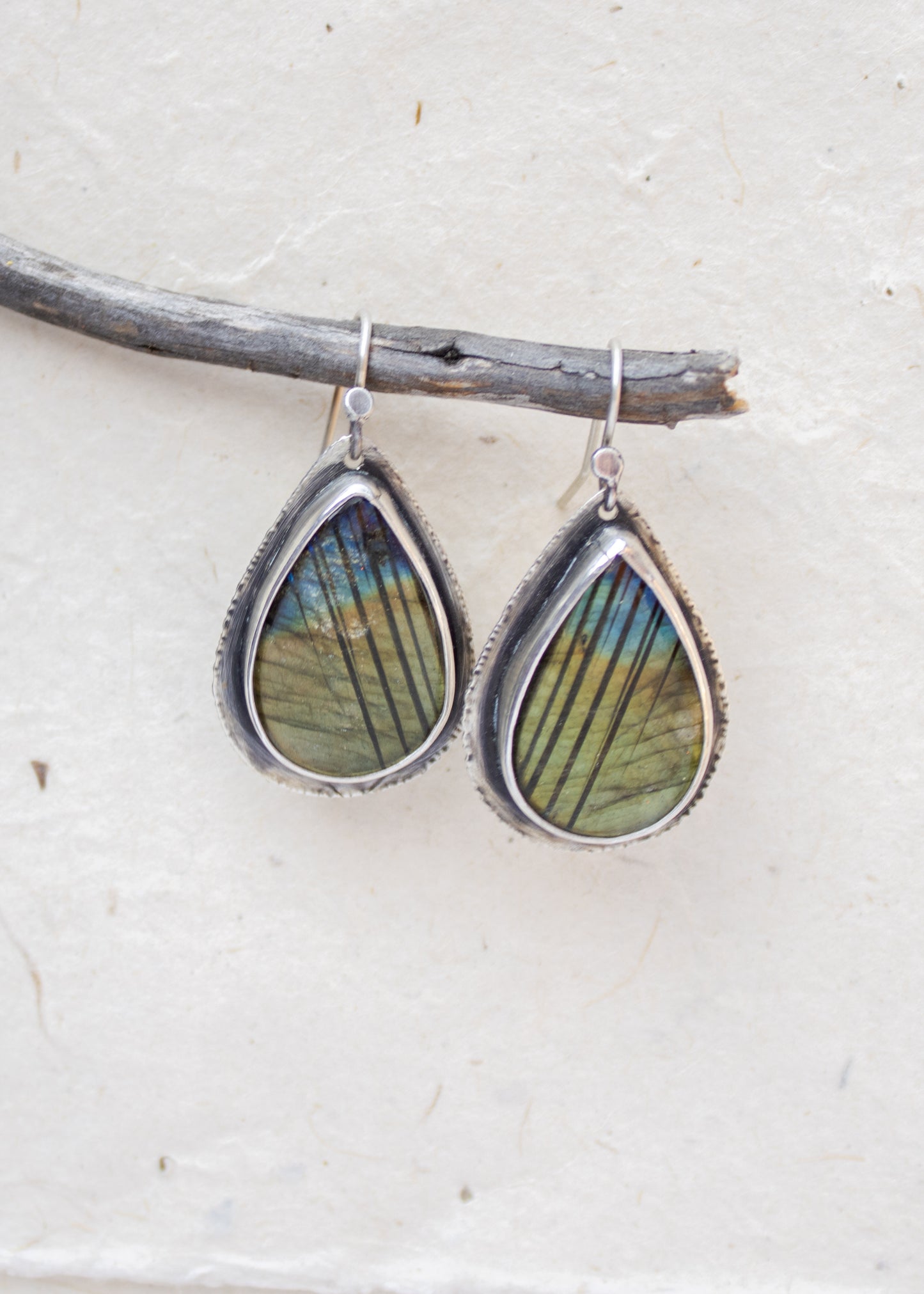 Glacier Lily Labradorite Teardrop Earrings | Glacier Lily
