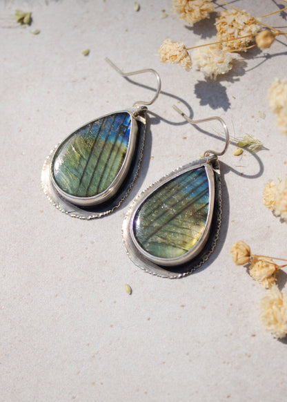 Glacier Lily Labradorite Teardrop Earrings | Glacier Lily