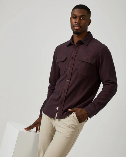 Generation Knit Shirt in Burgundy