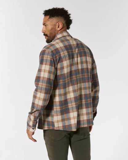 Generation Knit Shirt in Tan Plaid