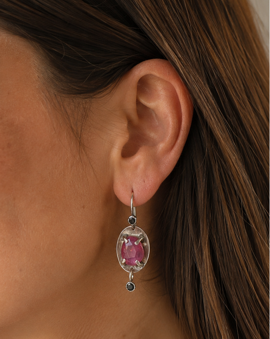 Pink Sapphire Earrings | Glacier Lily