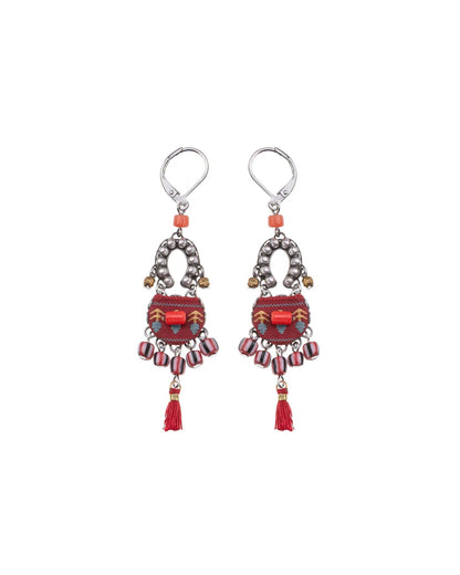 Crimson Fire Dangle Earrings | Ayalabar