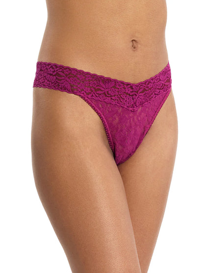 Flora Lace Thong in Picking Plums | Hanky Panky