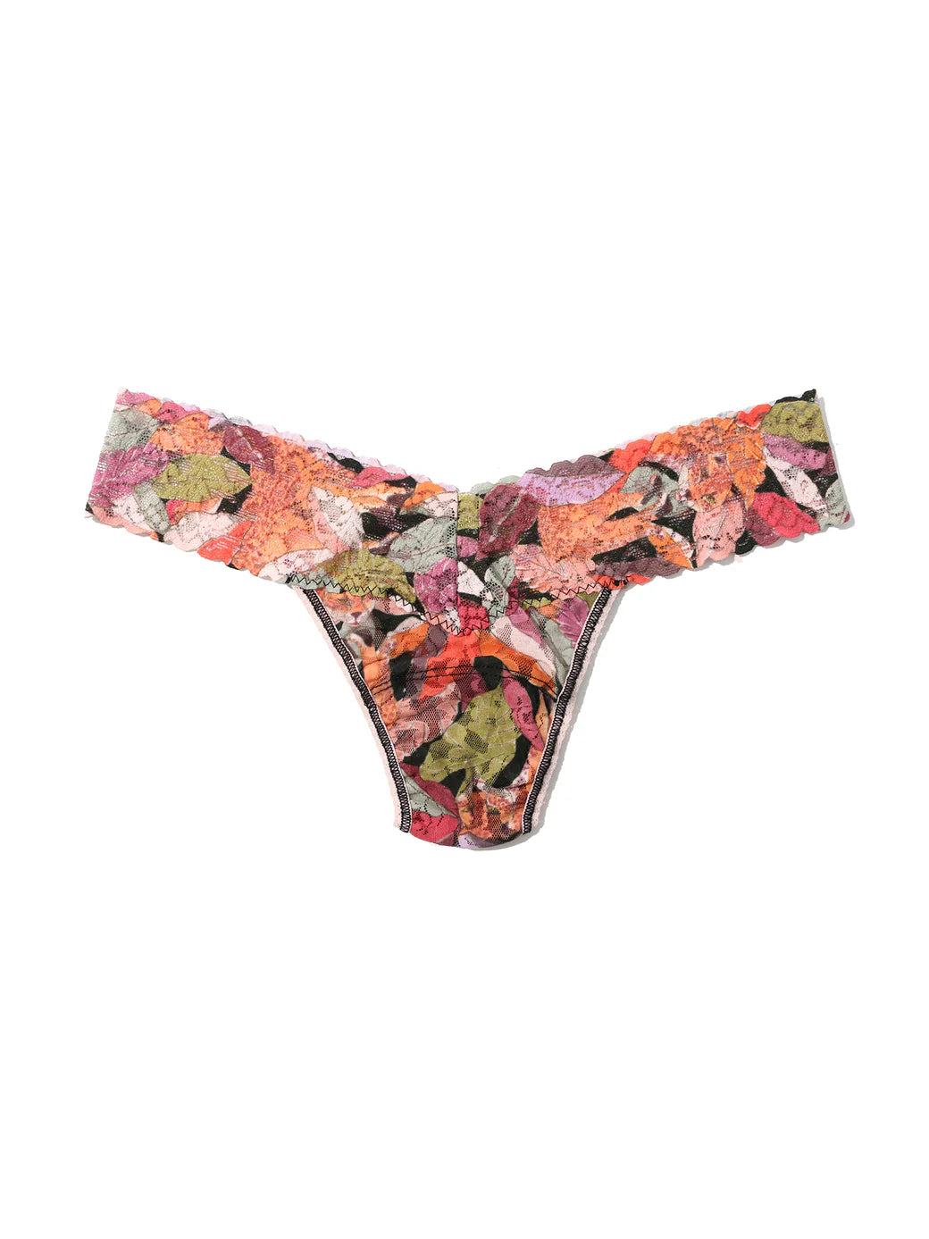 Signature Lace Thong in Multi Leaf Print | Hanky Panky