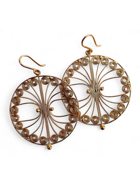 Handmade Filigree Circle Earrings