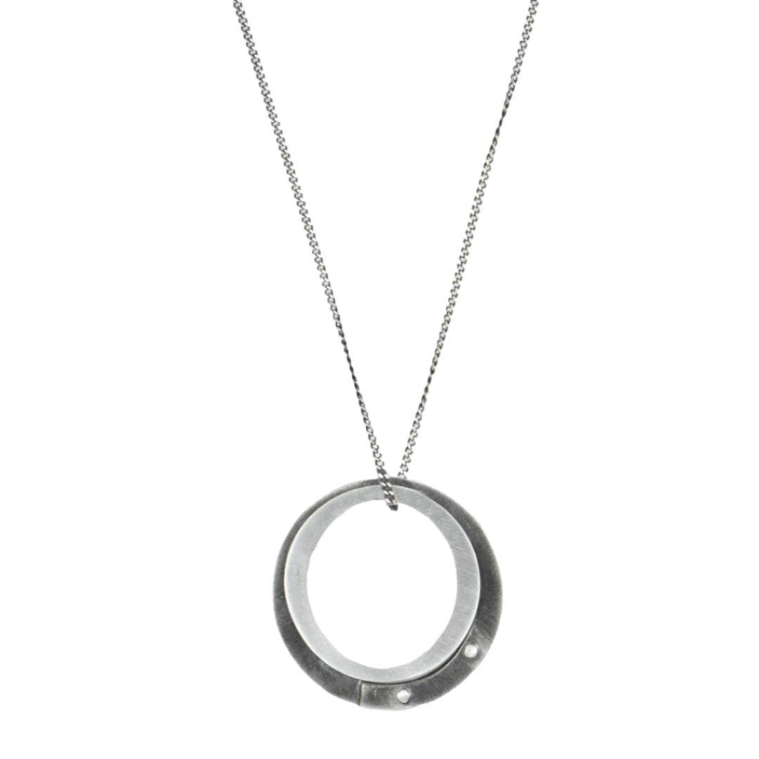 Organic Dual Circles Necklace